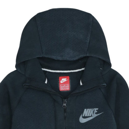 Nike Boys Black Full Zip Hooded Sweatshirt XL 13-15 Years Fleece Jacket