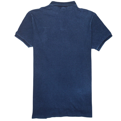 Ralph Lauren Men's Blue XL Custom Fit Polo Shirt - 100% Cotton