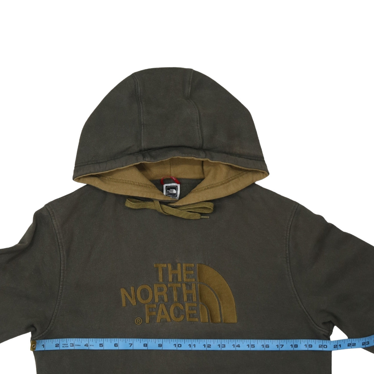 The North Face Men's Brown Pullover Hoodie M Embroidered Logo