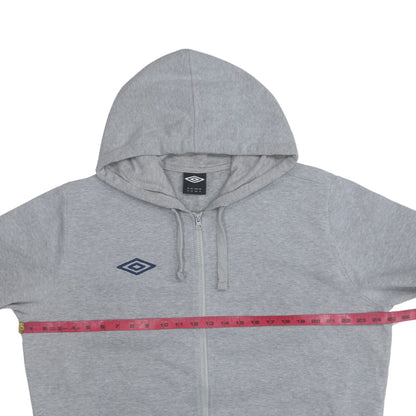 Umbro Men's Grey XL Full Zip Hoodie with Logo