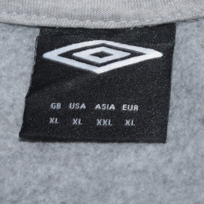 Umbro Men's Grey XL Full Zip Hoodie with Logo