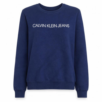 Calvin Klein Jeans Women's Navy Blue Logo Sweatshirt Size S