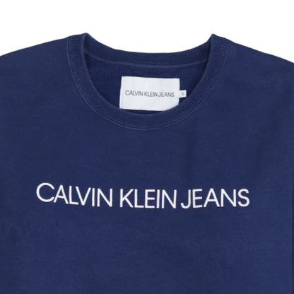 Calvin Klein Jeans Women's Navy Blue Logo Sweatshirt Size S