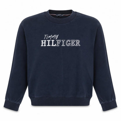 Tommy Hilfiger Women's Navy Blue Small Pullover Sweatshirt