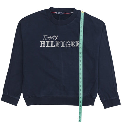 Tommy Hilfiger Women's Navy Blue Small Pullover Sweatshirt