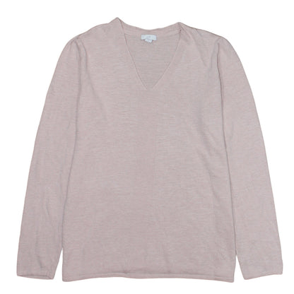 J. Jill Women's Beige V-Neck Lightweight Knit Jumper Size S