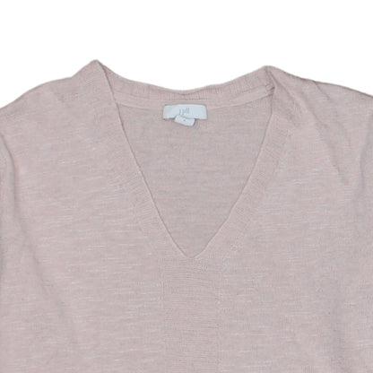 J. Jill Women's Beige V-Neck Lightweight Knit Jumper Size S