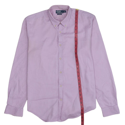 Ralph Lauren Men's Purple Slim Fit Button-Down Cotton Shirt XL