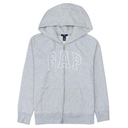 GAP Women’s Grey Full Zip Hoodie L Cotton Blend Logo Casual