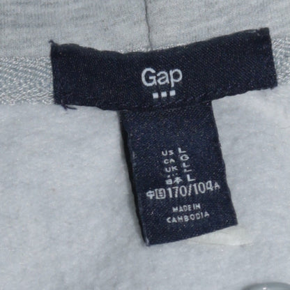 GAP Women’s Grey Full Zip Hoodie L Cotton Blend Logo Casual