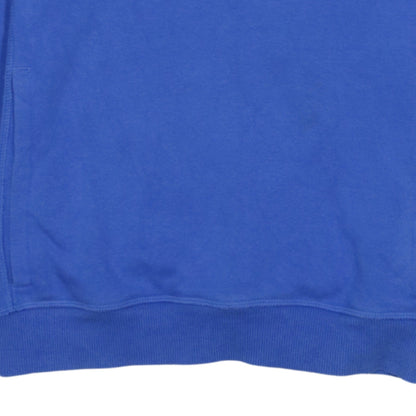 Adidas Men's Blue XS Pullover Hoodie with Logo and Drawstring