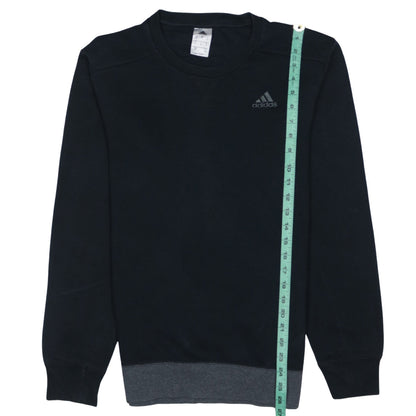 Adidas Men's Black Pullover Sweatshirt Size S Crew Neck Regular Fit