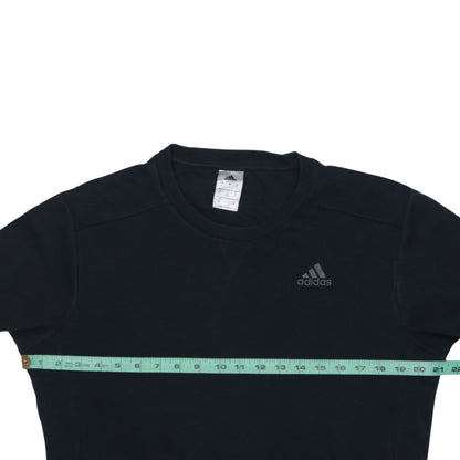 Adidas Men's Black Pullover Sweatshirt Size S Crew Neck Regular Fit