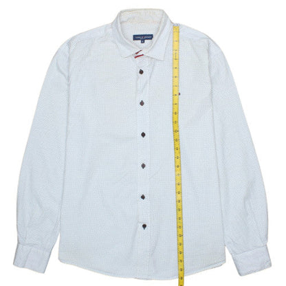 Tommy Hilfiger Mens White Slim Fit Long Sleeve Button-Up Shirt XL