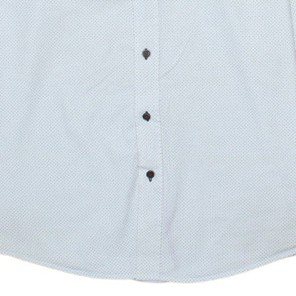 Tommy Hilfiger Mens White Slim Fit Long Sleeve Button-Up Shirt XL