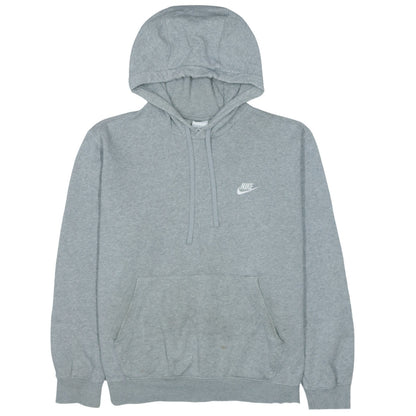 Nike Men's Grey Pullover Hoodie M Regular Fit Fleece Sweatshirt