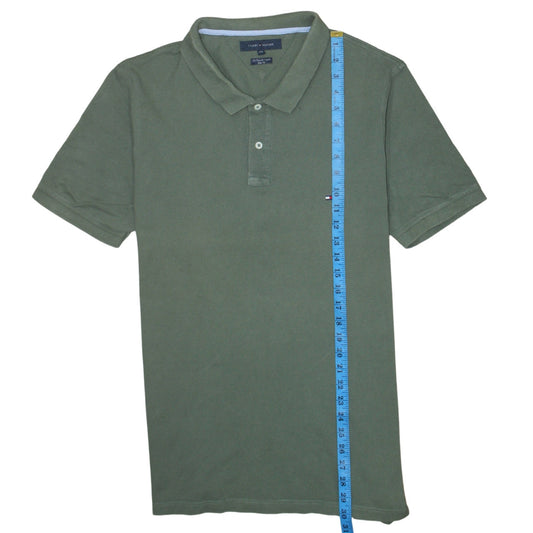 Tommy Hilfiger Men's Green Slim Fit 2XL Cotton Polo Shirt