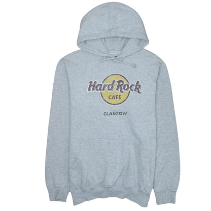Hard Rock Cafe Glasgow Men's Grey Pullover Hoodie Size L
