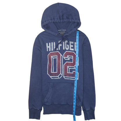 Tommy Hilfiger Men's Blue Pullover Hoodie Small Graphic Print