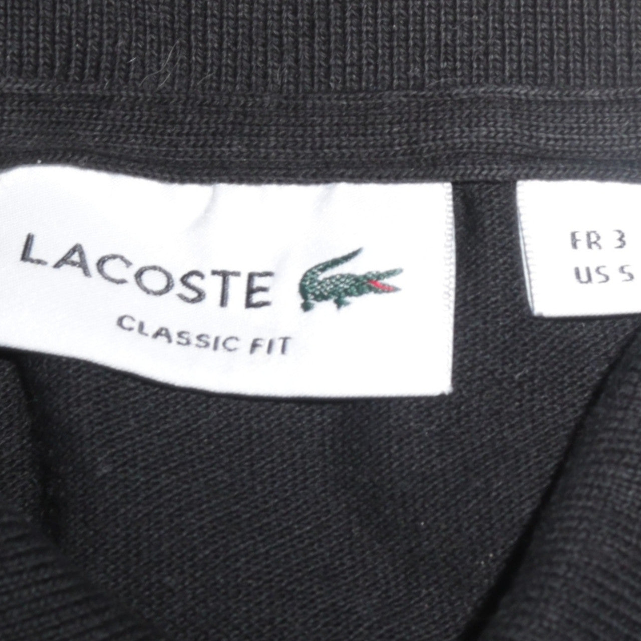 Lacoste Men's Black Classic Fit Long Sleeve Polo Shirt S