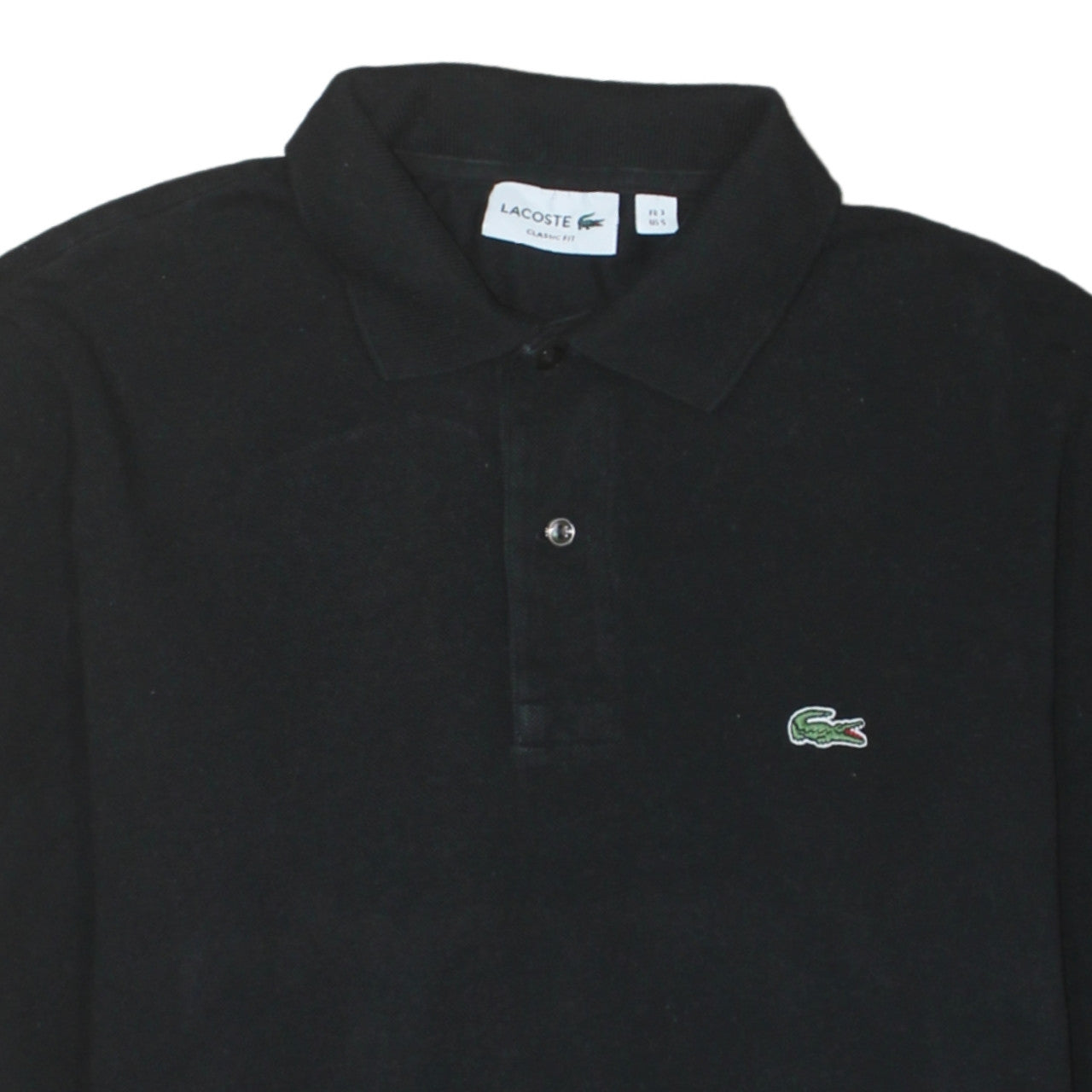 Lacoste Men's Black Classic Fit Long Sleeve Polo Shirt S