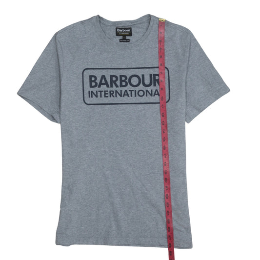 Barbour International Men's Grey Crew Neck Tailored Fit T-Shirt Size L