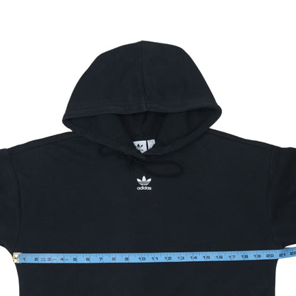 Adidas Womens Black Pullover Hoodie UK 6 Cotton Blend Casual