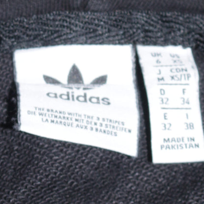 Adidas Womens Black Pullover Hoodie UK 6 Cotton Blend Casual