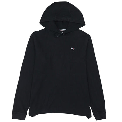 Tommy Jeans Men’s Black Pullover Hoodie Medium Cotton Knit