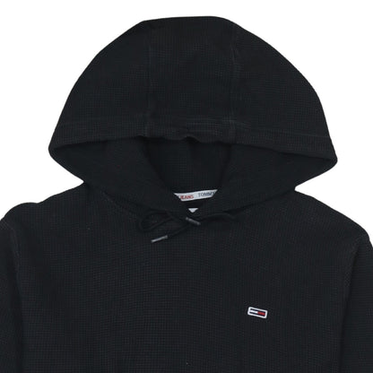 Tommy Jeans Men’s Black Pullover Hoodie Medium Cotton Knit