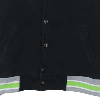 Disneyland Paris Men’s Black Hoodie S Mickey Mouse Embroidered Varsity Style