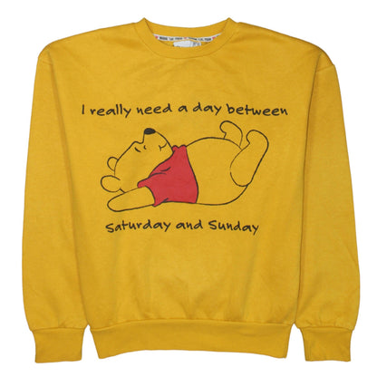 Disney Winnie the Pooh Yellow Women's XS Pullover Sweatshirt