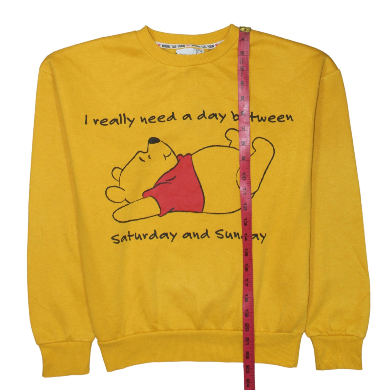 Disney Winnie the Pooh Yellow Women's XS Pullover Sweatshirt