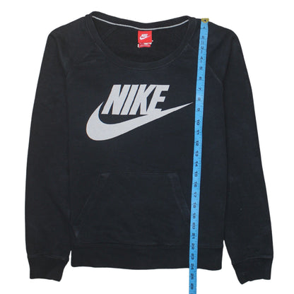 Nike Men's Black Crew Neck Pullover Sweatshirt M Graphic Logo