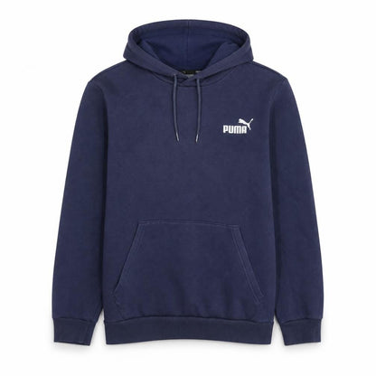 Puma Men Blue Pullover Hoodie Small Fleece Logo Hooded Sweatshirt