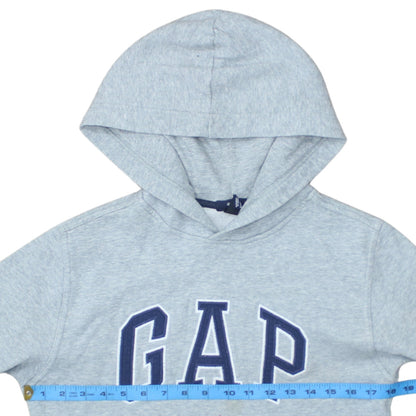 GAP Boys Grey Pullover Hoodie 10-11 Years Fleece Logo Hooded Sweatshirt