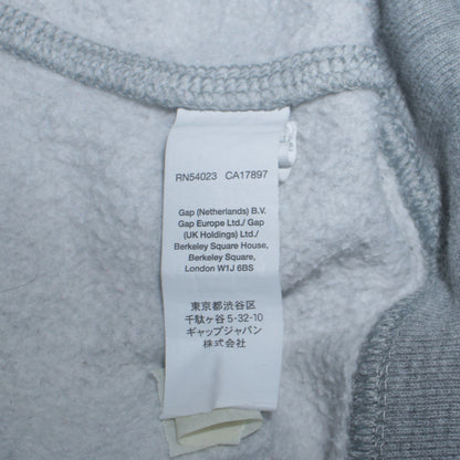 GAP Boys Grey Pullover Hoodie 10-11 Years Fleece Logo Hooded Sweatshirt