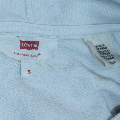 Levi's Men's White Pullover Hoodie S Logo Graphic Fleece Sweatshirt