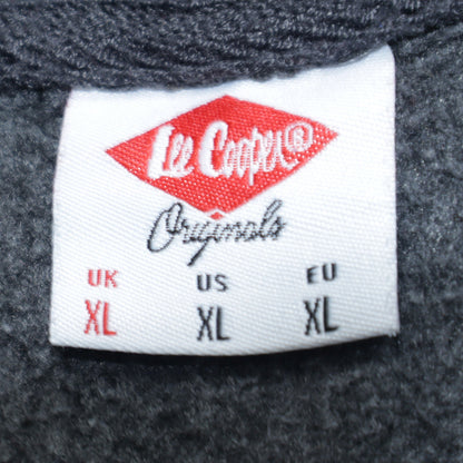Lee Cooper Men's Grey Full Zip Hoodie XL Regular Fit Fleece