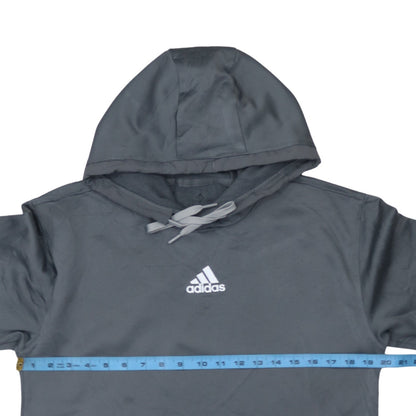 Adidas Men's Grey Pullover Hoodie Size S Lightweight Sportswear