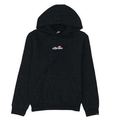 Ellesse Womens Black Pullover Hoodie UK 12 Hooded Sweatshirt