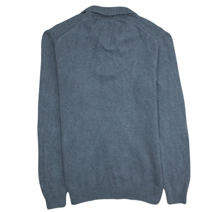 U.S. Polo Assn. Men's Grey Half Zip Cotton Jumper Size L