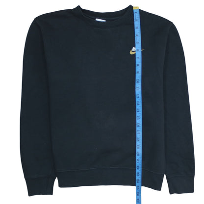 Nike Womens Black Small Pullover Sweatshirt Classic Crew Neck