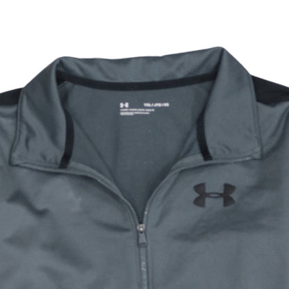 Under Armour Boys Grey Track Jacket Size 16 Years Full Zip Sportswear