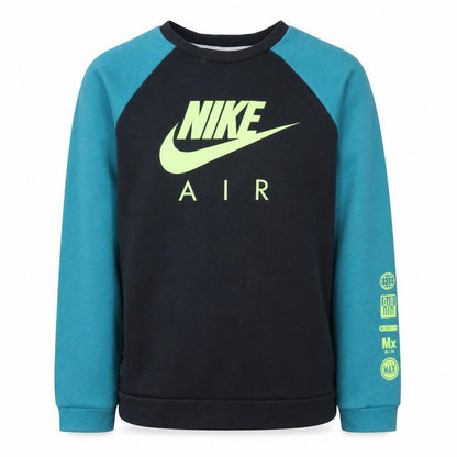 Nike Boys Black Air Logo Pullover Sweatshirt Size 13-15 Years