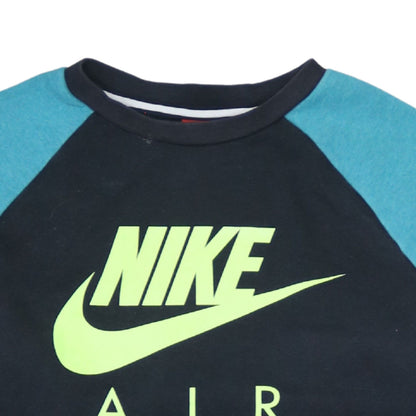 Nike Boys Black Air Logo Pullover Sweatshirt Size 13-15 Years