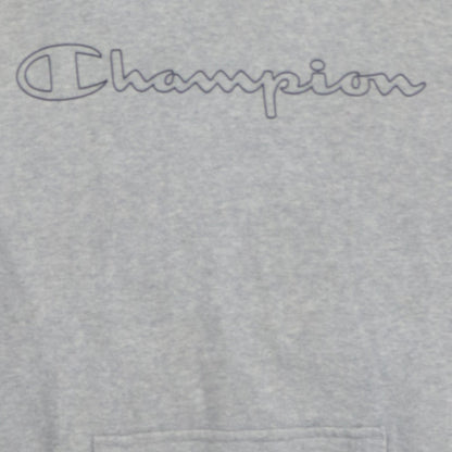 Champion Men's Grey Pullover Hoodie Large Sports Fleece
