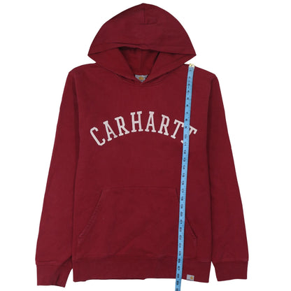 Carhartt Mens Red Pullover Hoodie XL Cotton Logo Sweatshirt
