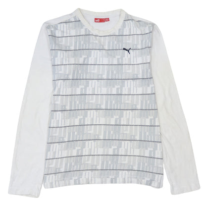 Puma Men's White Long Sleeve Cotton Casual Top 2XL