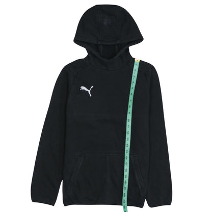 Puma Boys Black Pullover Fleece Hoodie 13-14 Years Regular Fit